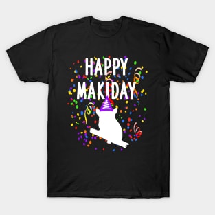 happy makiday Maki Geschenk Koboldmaki Affen Love T-Shirt